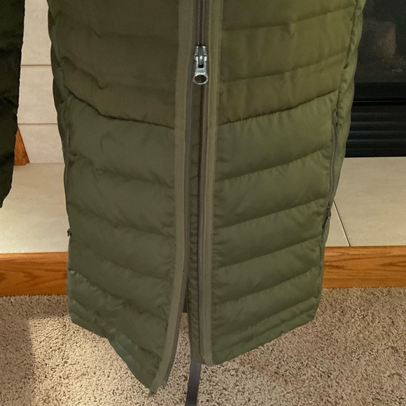 Columbia McKay Lake Long Scuba Hooded, Down Olive Green Jacket, Women’s Sz M - Picture 3 of 14